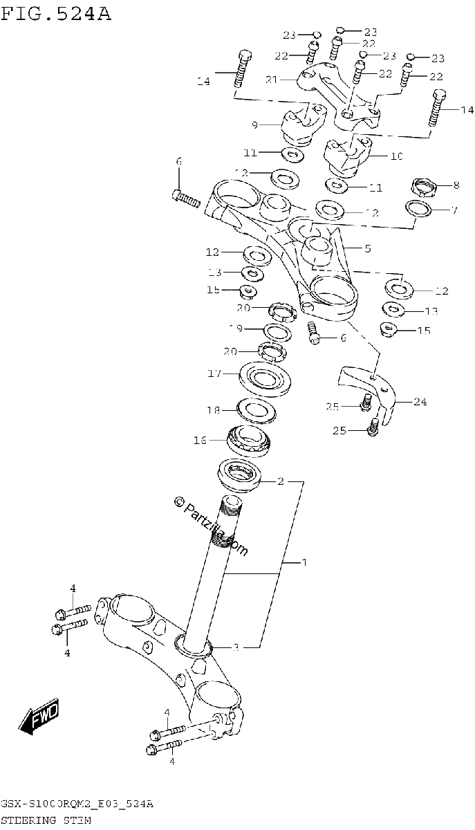 Diagrama de STEERING STEM