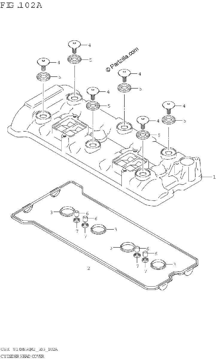 Diagrama de CYLINDER HEAD COVER