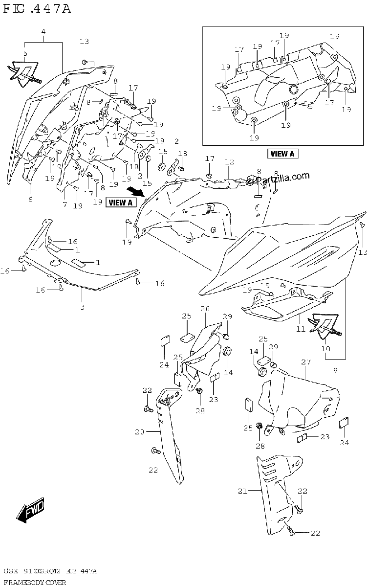 Diagrama de FRAME BODY COVER