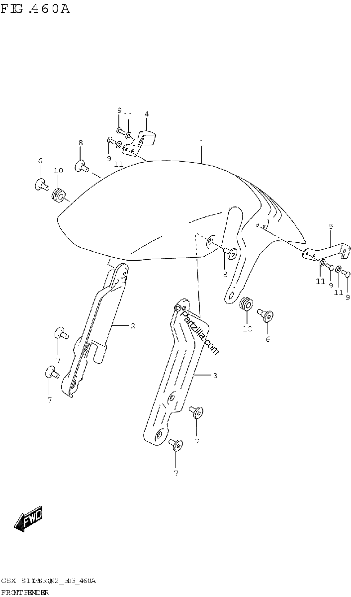 Diagrama de FRONT FENDER