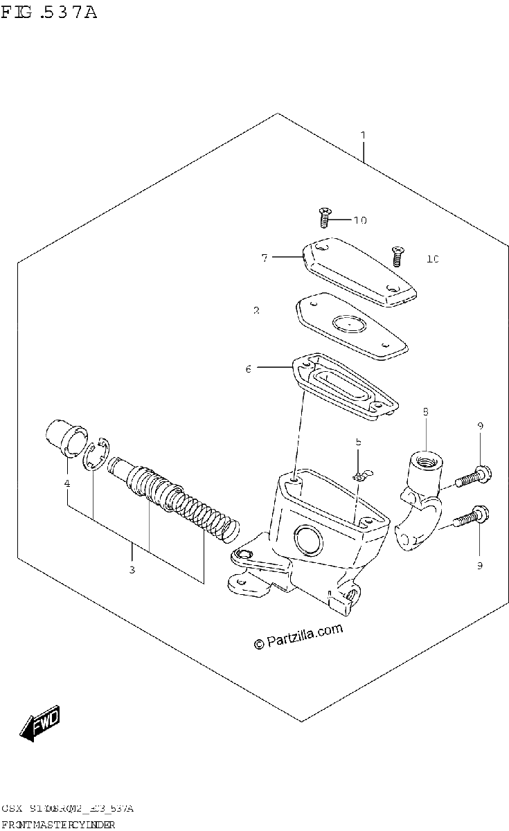 Diagrama de FRONT MASTER CYLINDER