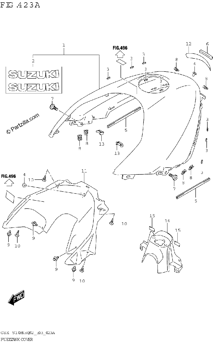 Diagrama de FUEL TANK COVER
