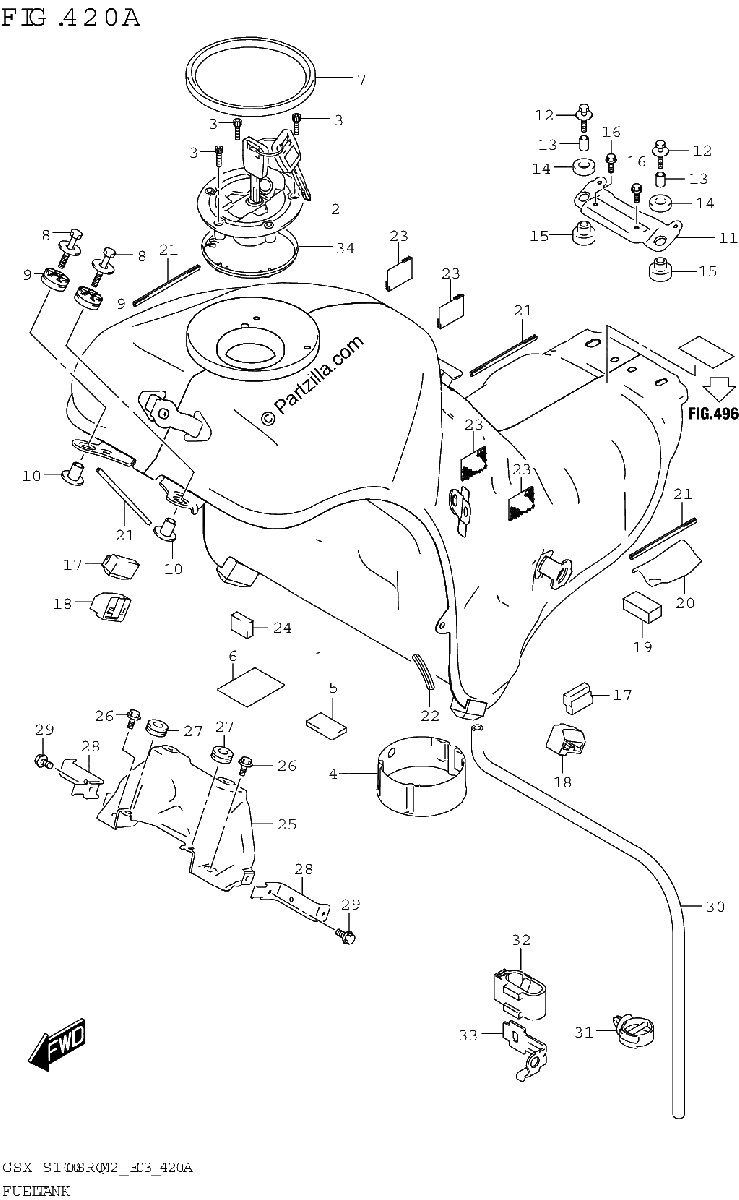 Diagrama de FUEL TANK E33