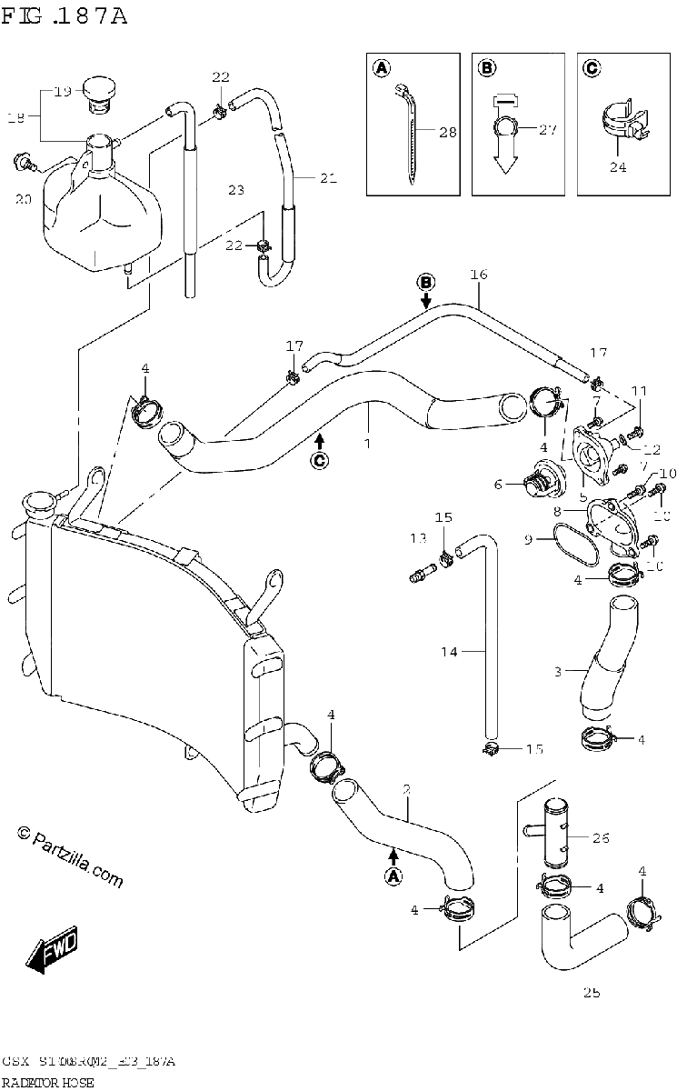 Diagrama de RADIATOR HOSE
