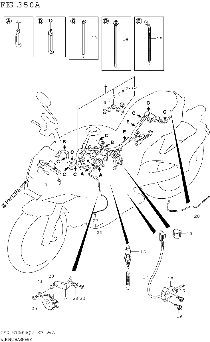 Diagrama de WIRING HARNESS E03 E28