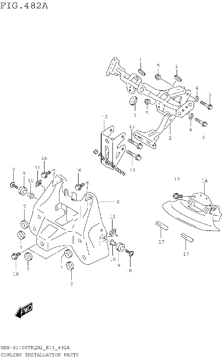 Diagrama de COWLING INSTALLATION PARTS