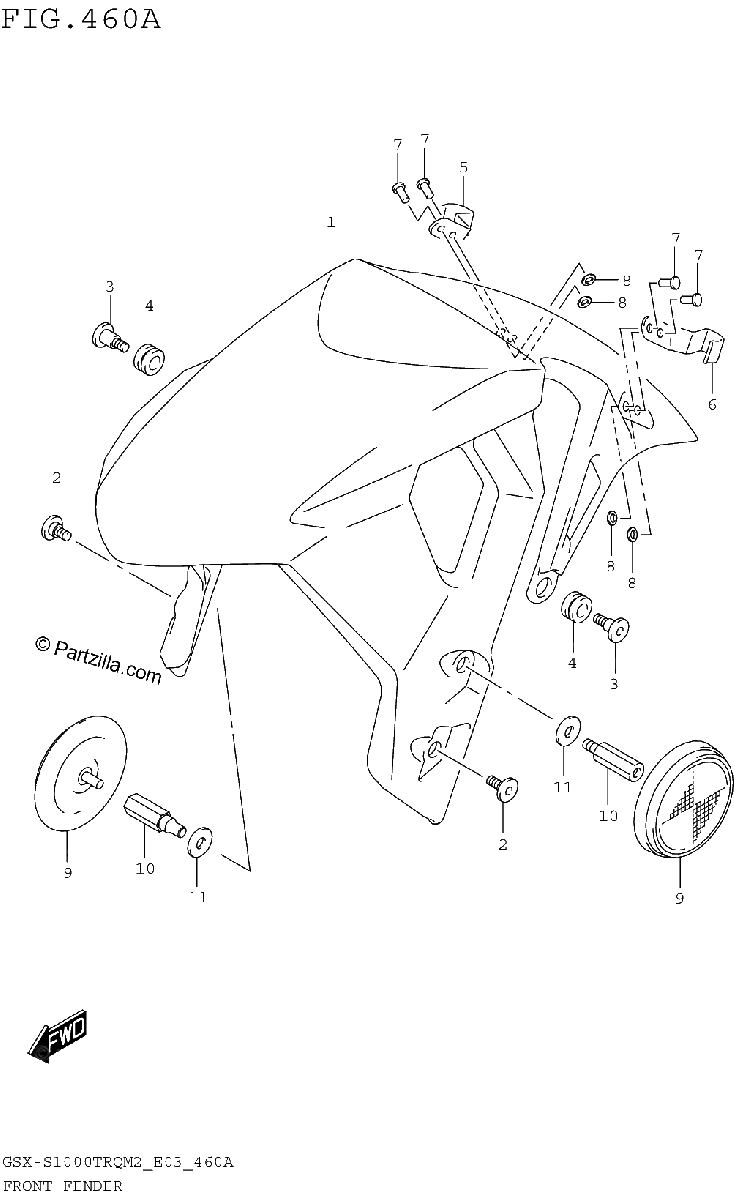 Diagrama de FRONT FENDER