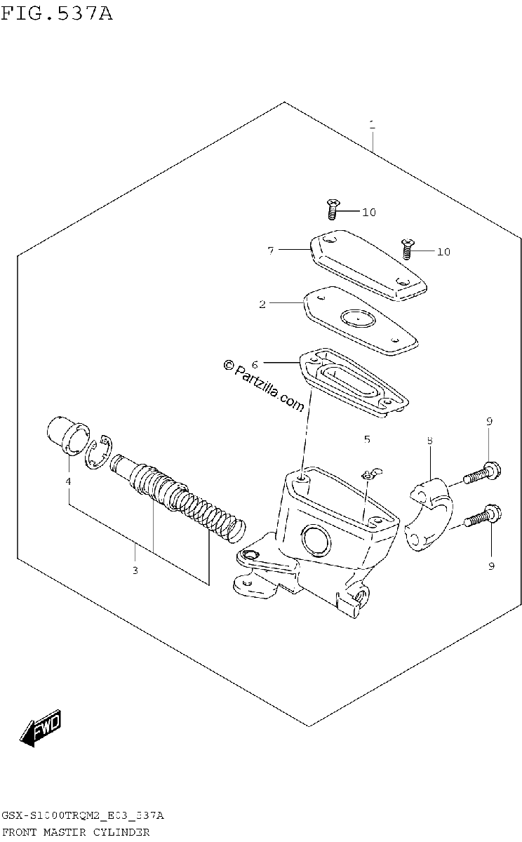 Diagrama de FRONT MASTER CYLINDER
