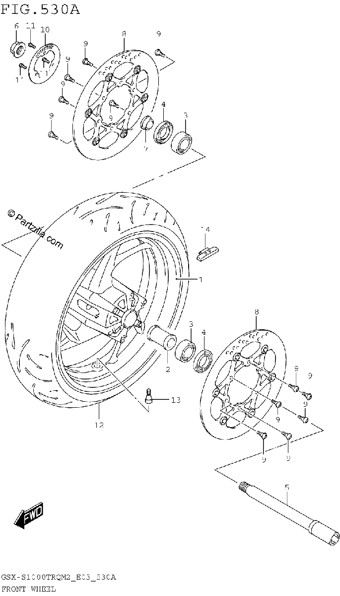 Diagrama de FRONT WHEEL
