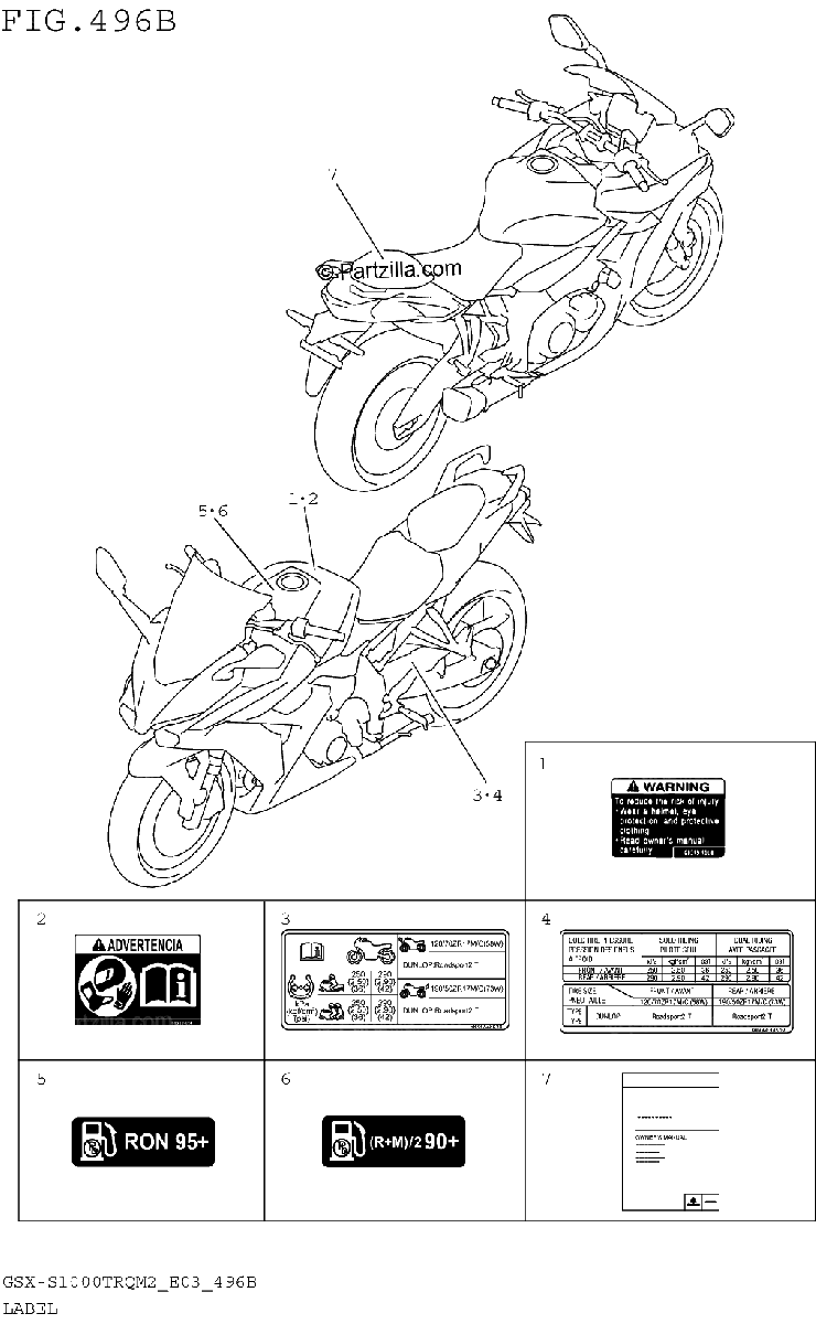 Diagrama de LABEL GSX S1000TRQM2 E28