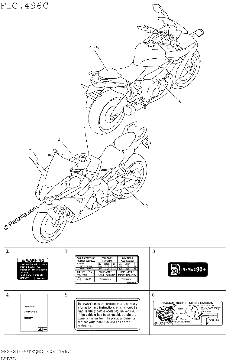 Diagrama de LABEL GSX S1000TRQM2 E33