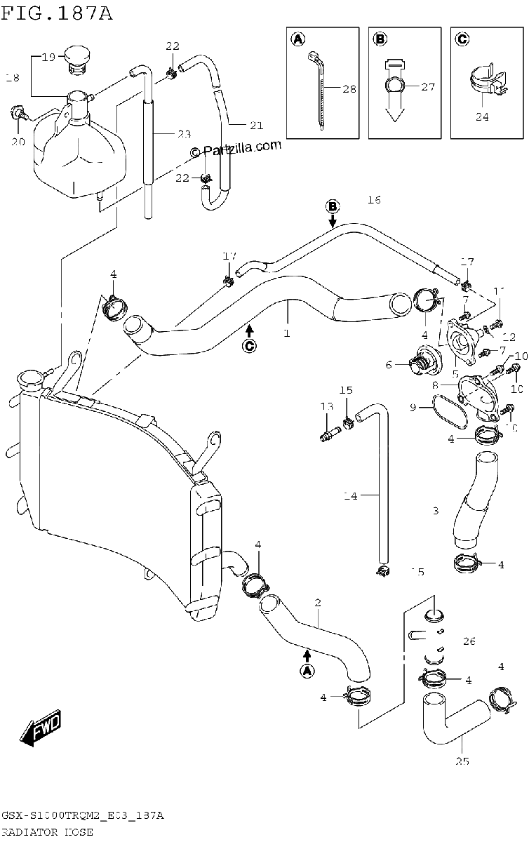 Diagrama de RADIATOR HOSE