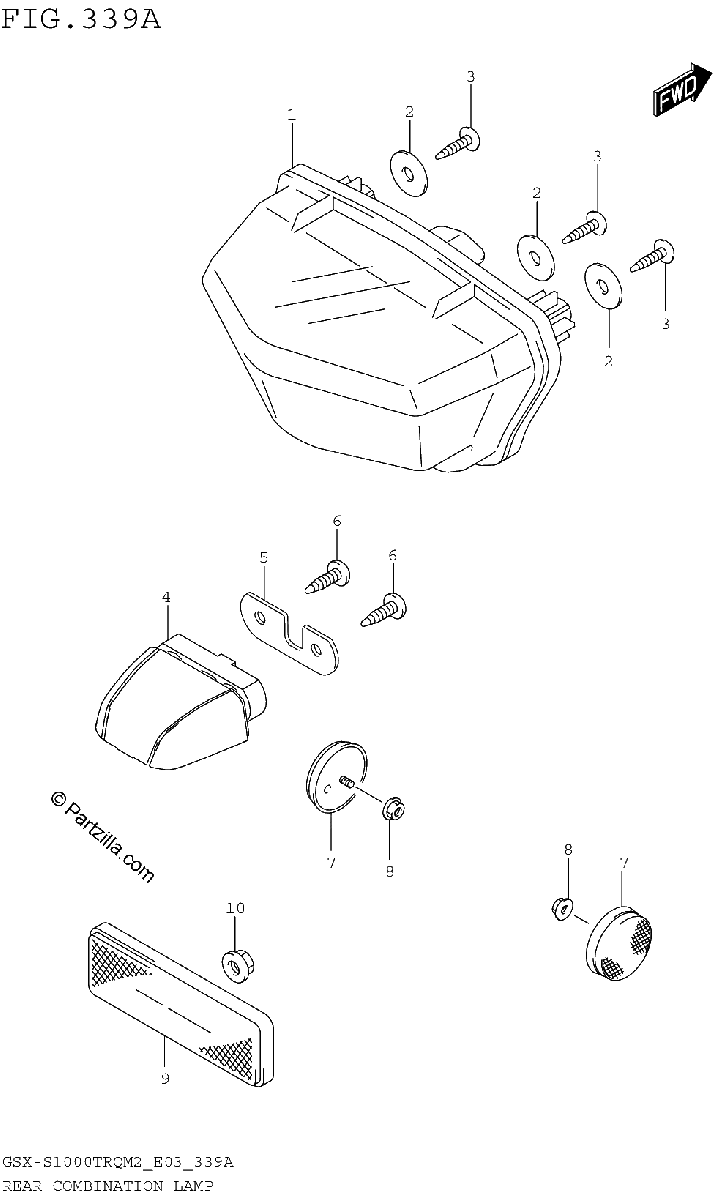 Diagrama de REAR COMBINATION LAMP