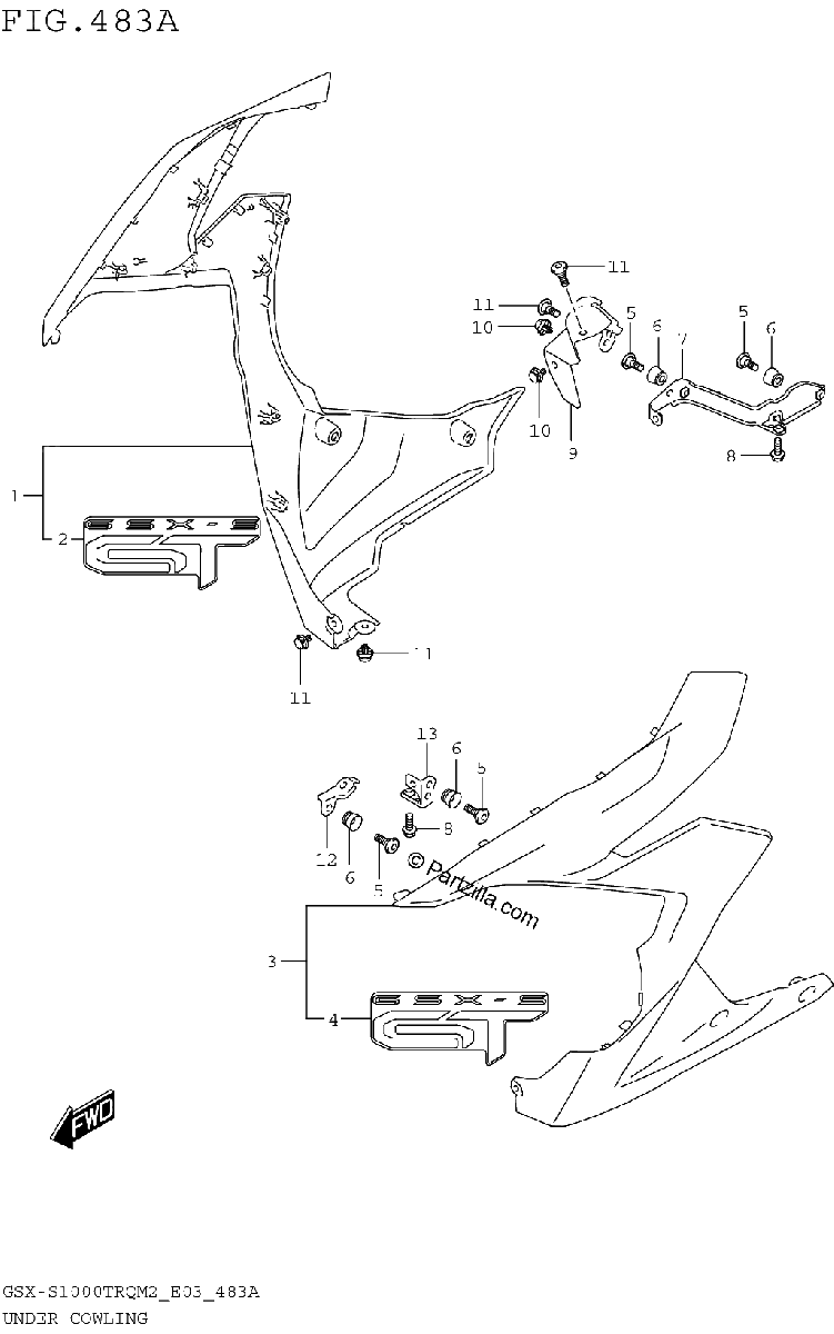 Diagrama de UNDER COWLING
