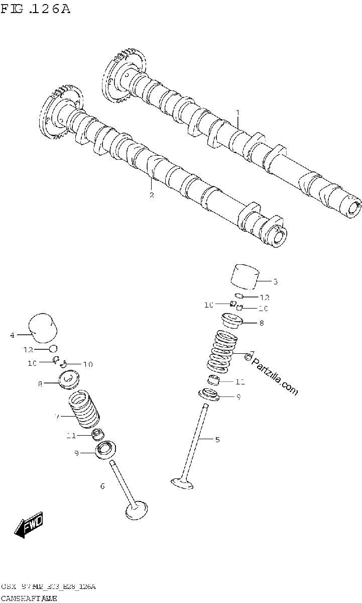 Diagrama de CAMSHAFT VALVE