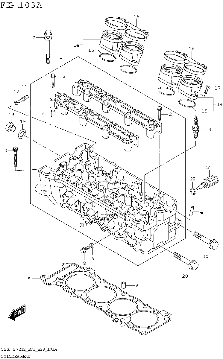 Diagrama de CYLINDER HEAD