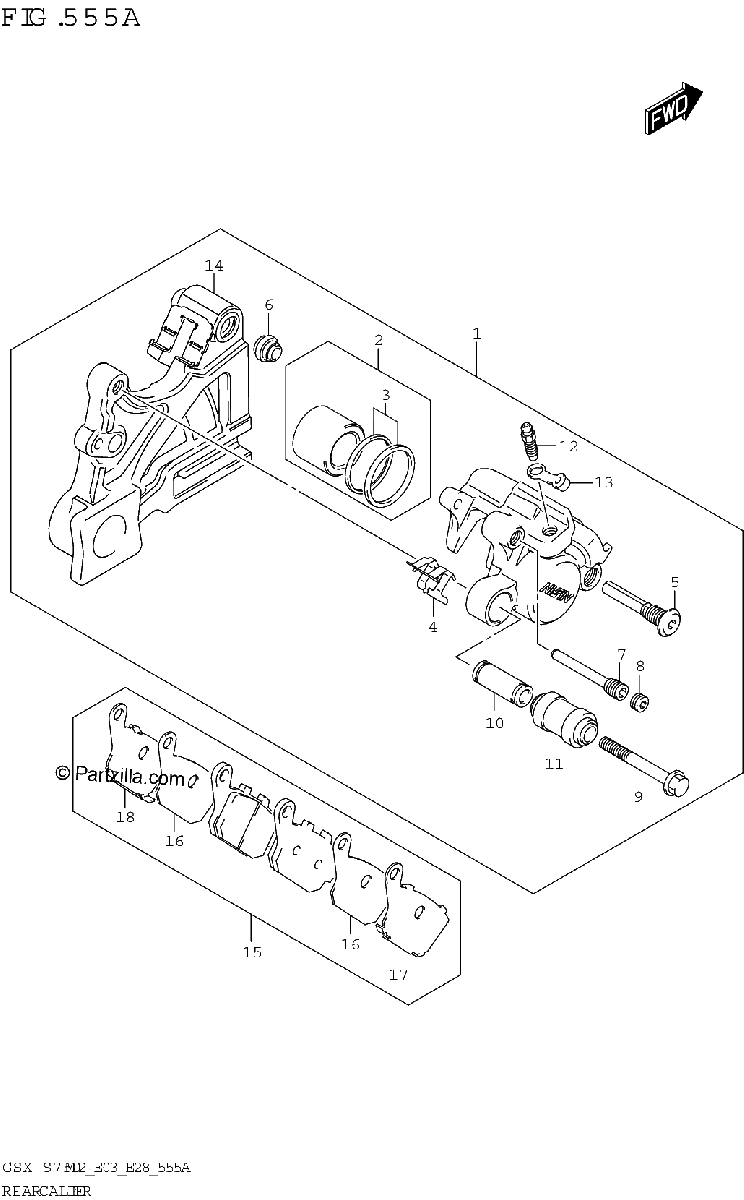 Diagrama de REAR CALIPER