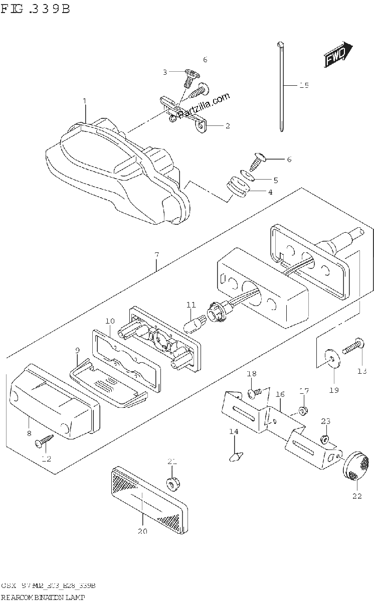 Diagrama de REAR COMBINATION LAMP