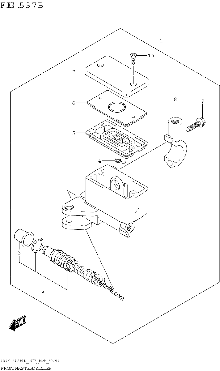 Diagrama de FRONT MASTER CYLINDER