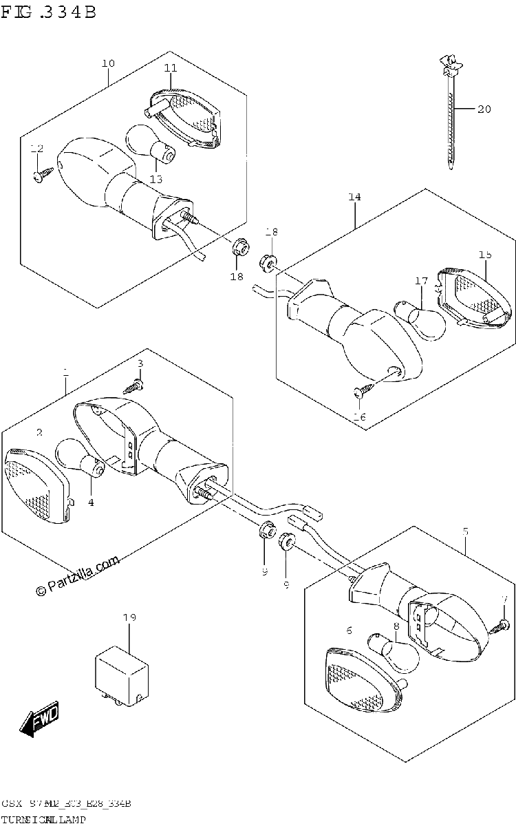 Diagrama de TURNSIGNAL LAMP