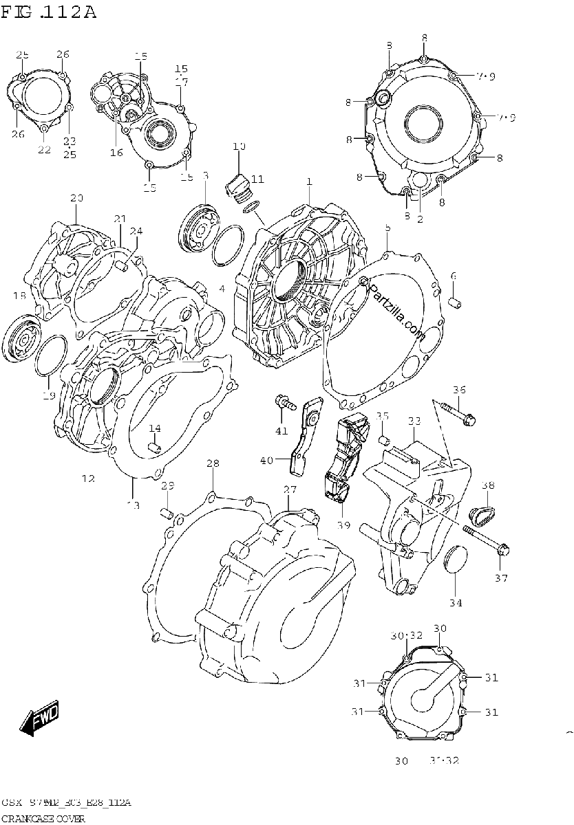 Diagrama de CRANKCASE COVER