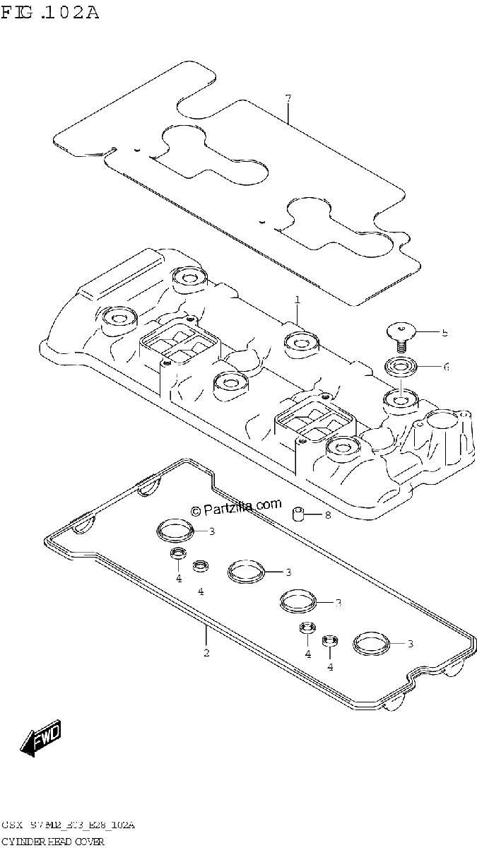 Diagrama de CYLINDER HEAD COVER