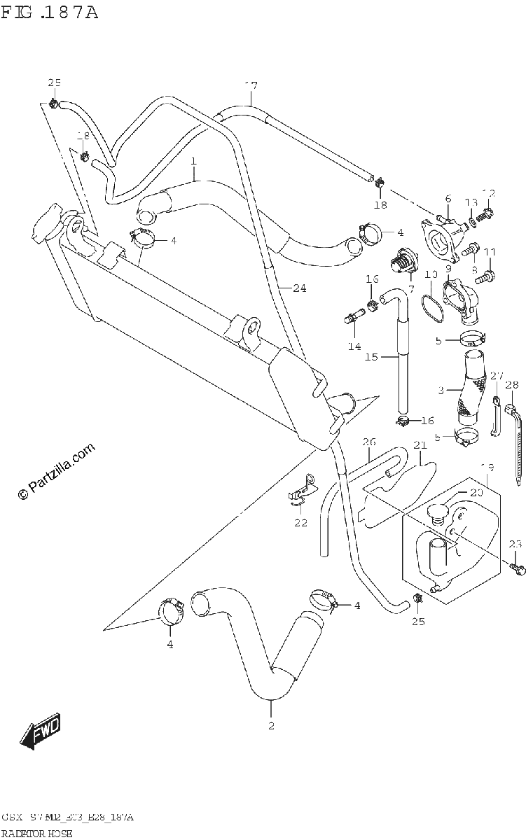 Diagrama de RADIATOR HOSE