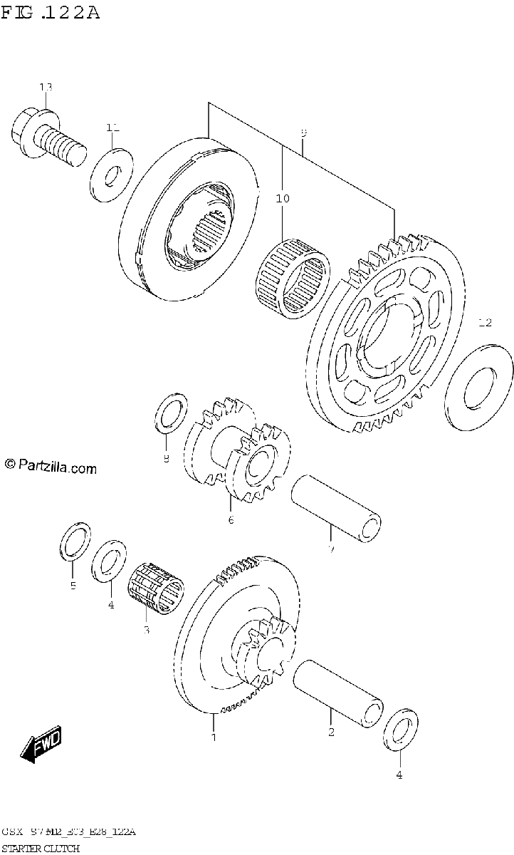 Diagrama de STARTER CLUTCH