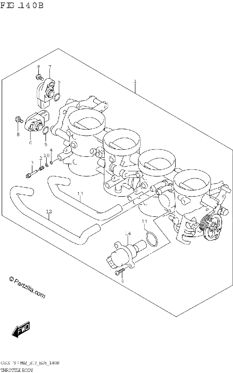 Diagrama de THROTTLE BODY E33