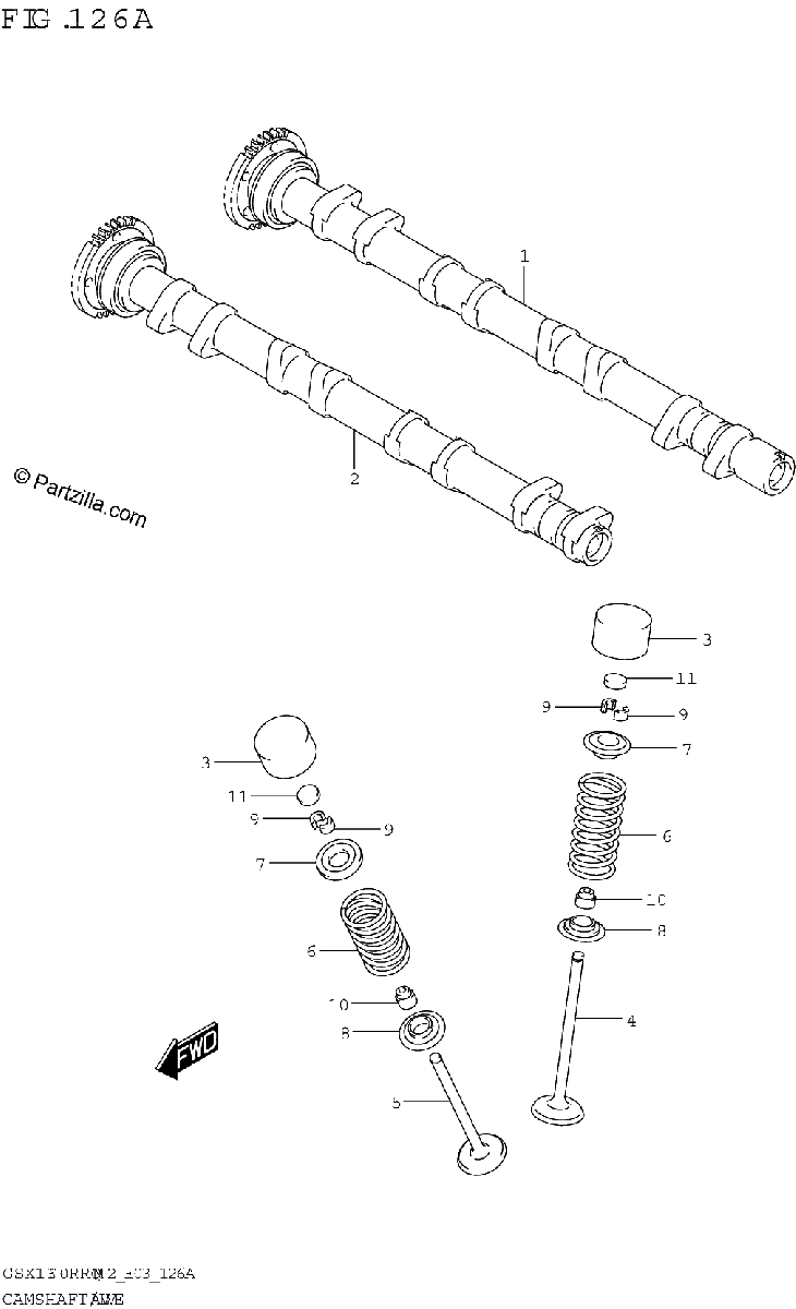 Diagrama de CAMSHAFT VALVE