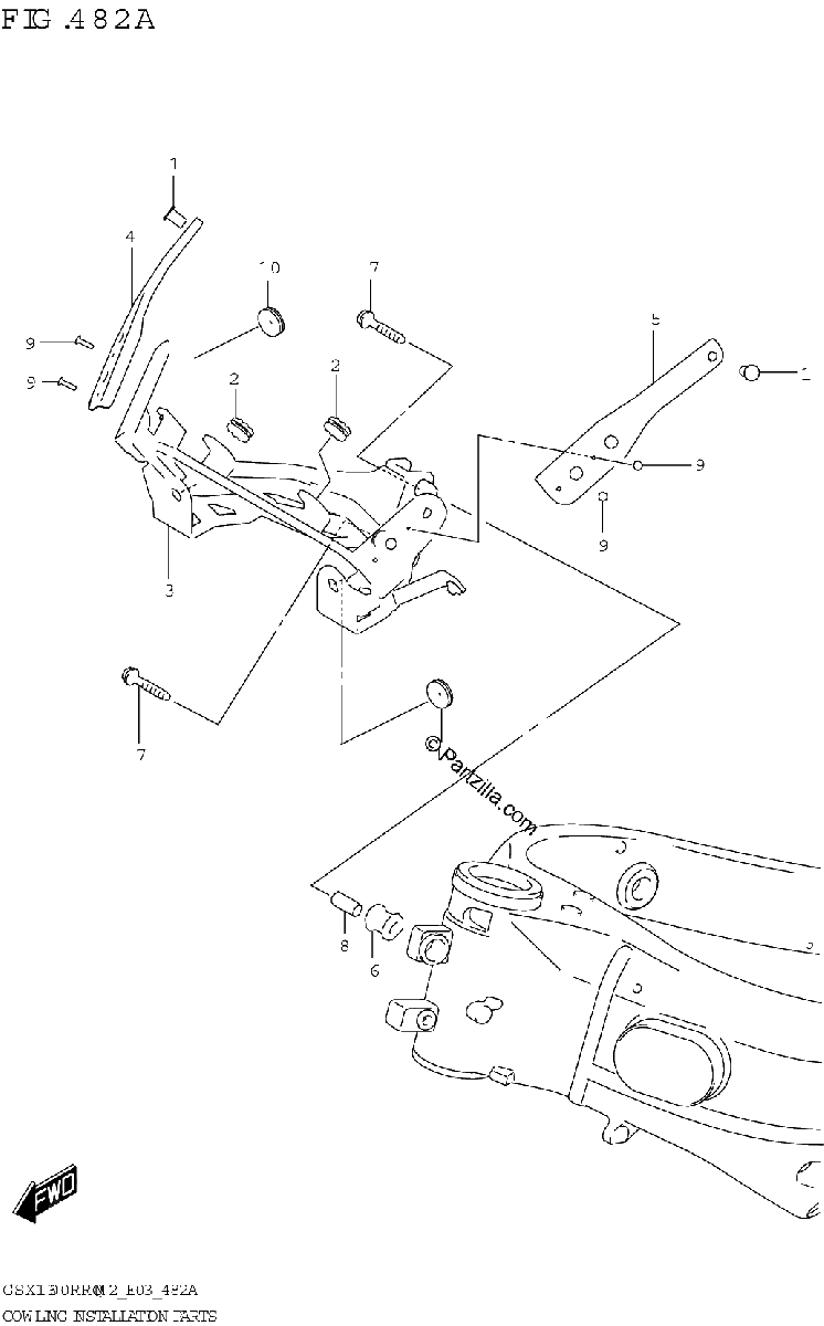 Diagrama de COWLING INSTALLATION PARTS