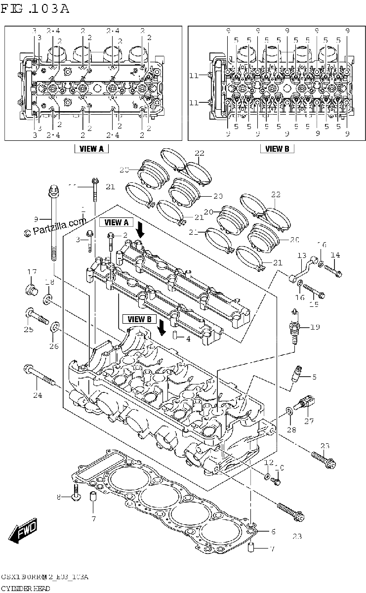 Diagrama de CYLINDER HEAD