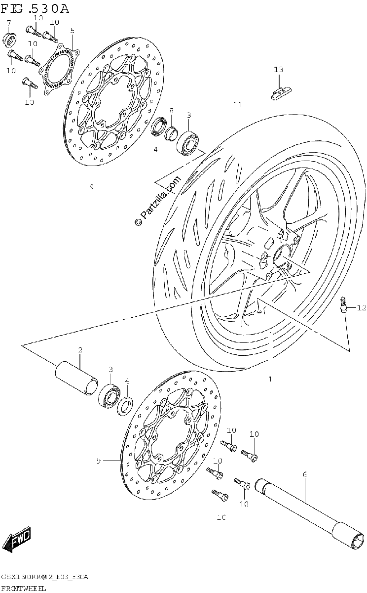 Diagrama de FRONT WHEEL