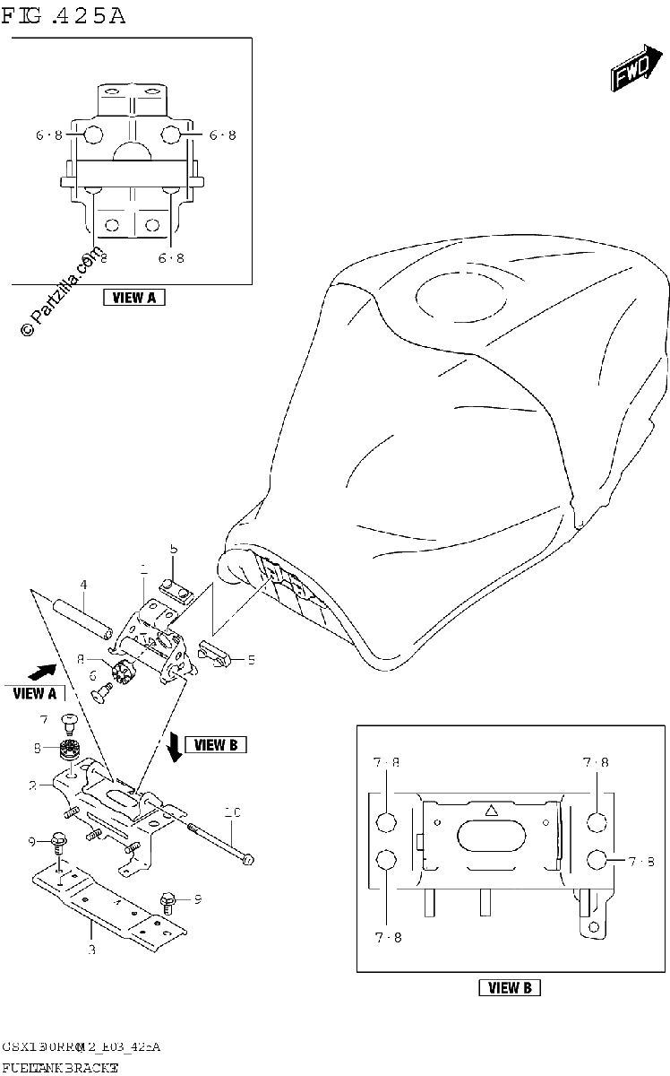 Diagrama de FUEL TANK BRACKET