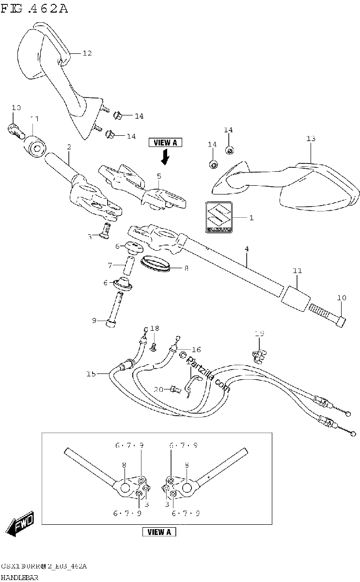 Diagrama de HANDLEBAR