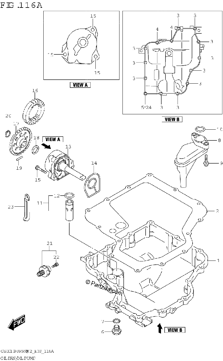 Diagrama de OIL PAN OIL PUMP