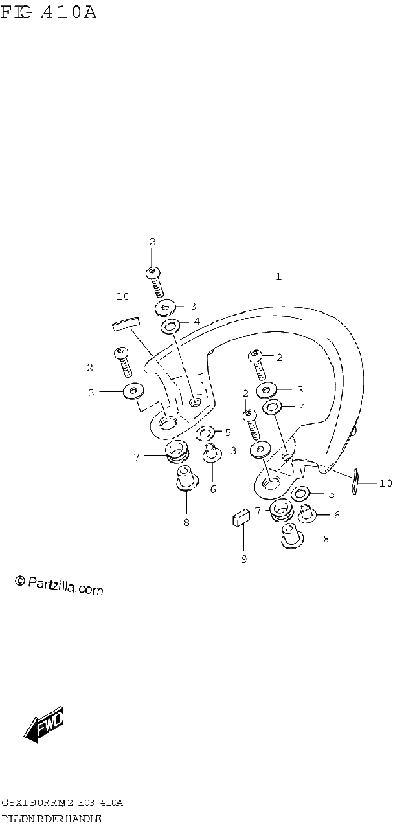 Diagrama de PILLION RIDER HANDLE