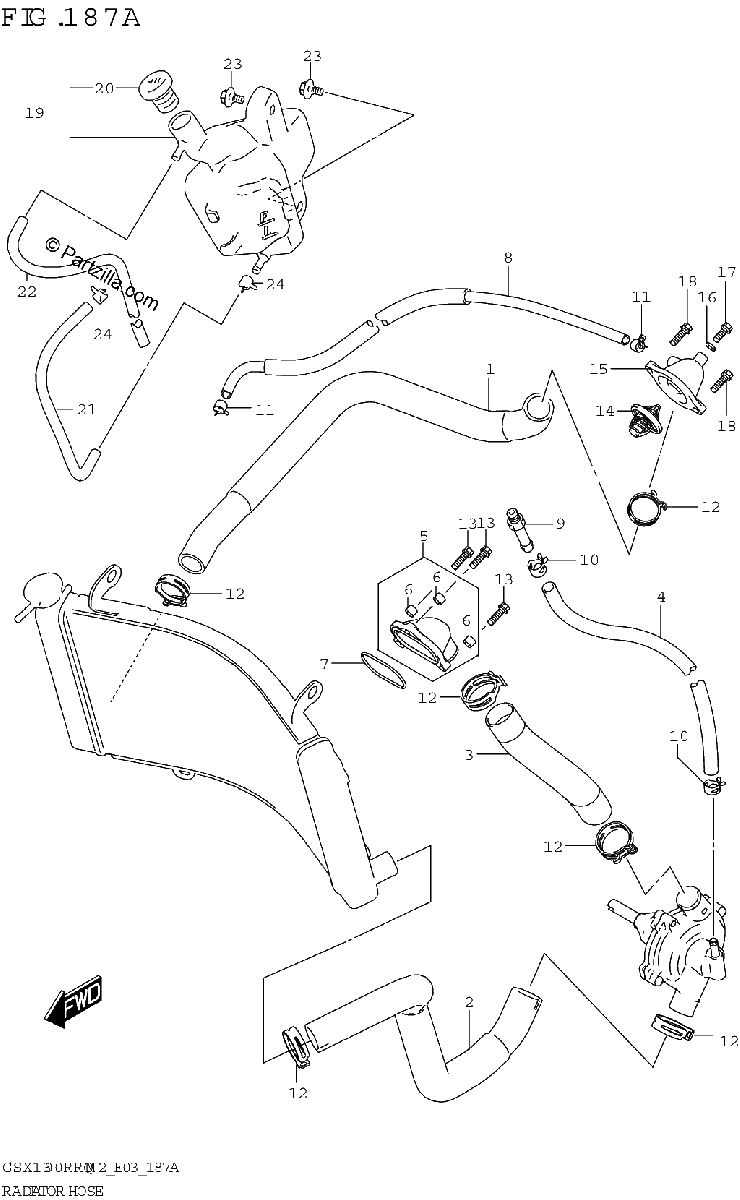 Diagrama de RADIATOR HOSE
