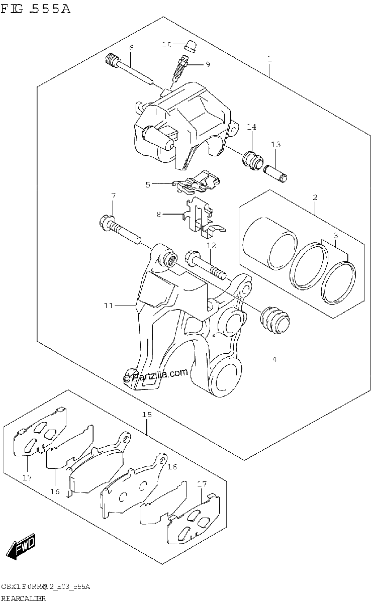 Diagrama de REAR CALIPER