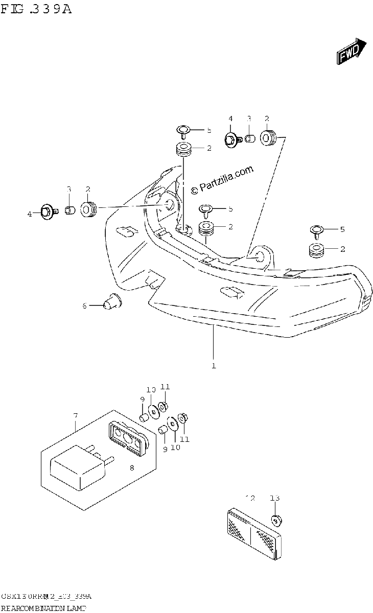 Diagrama de REAR COMBINATION LAMP