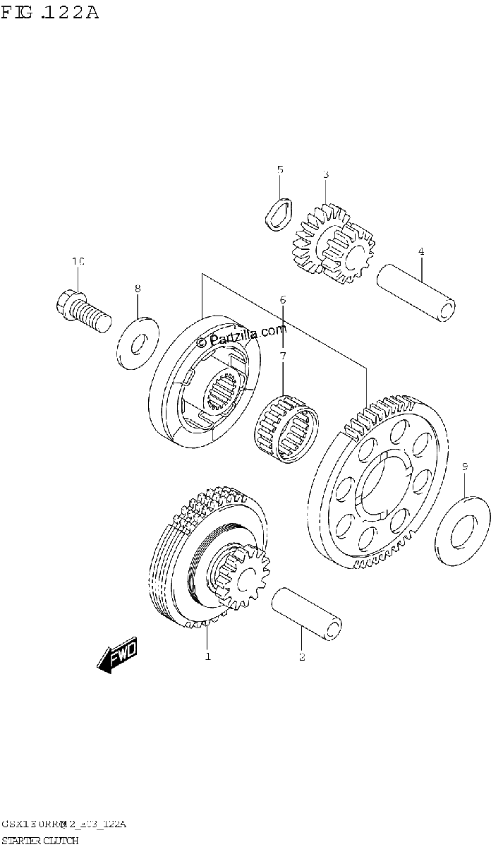 Diagrama de STARTER CLUTCH