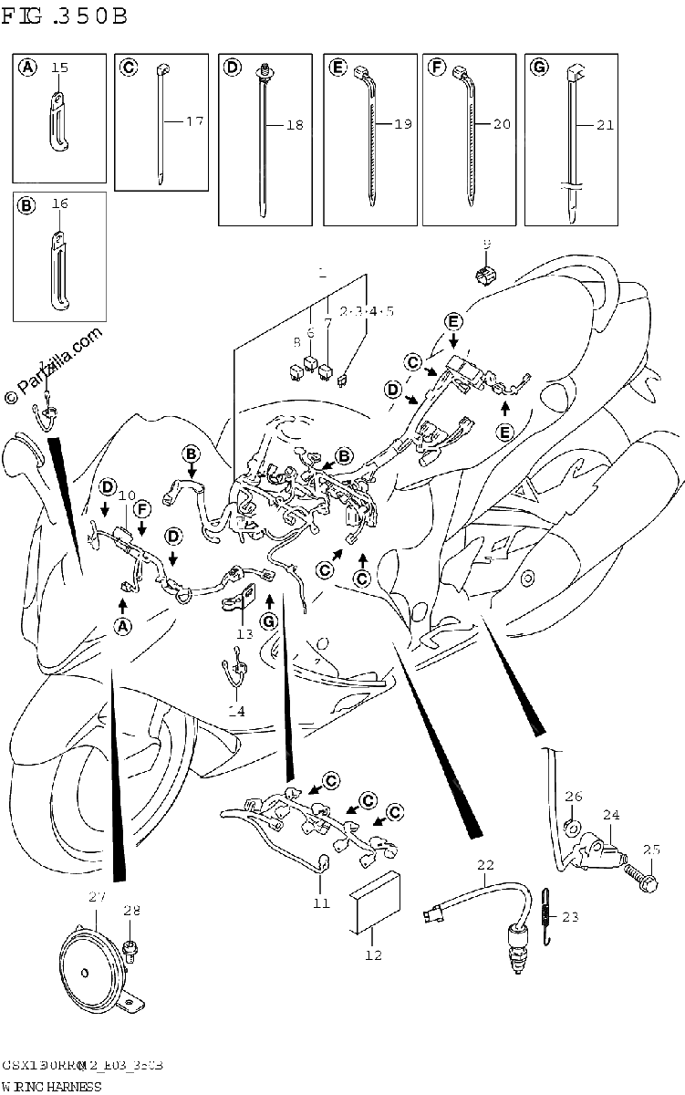 Diagrama de WIRING HARNESS E03 E28