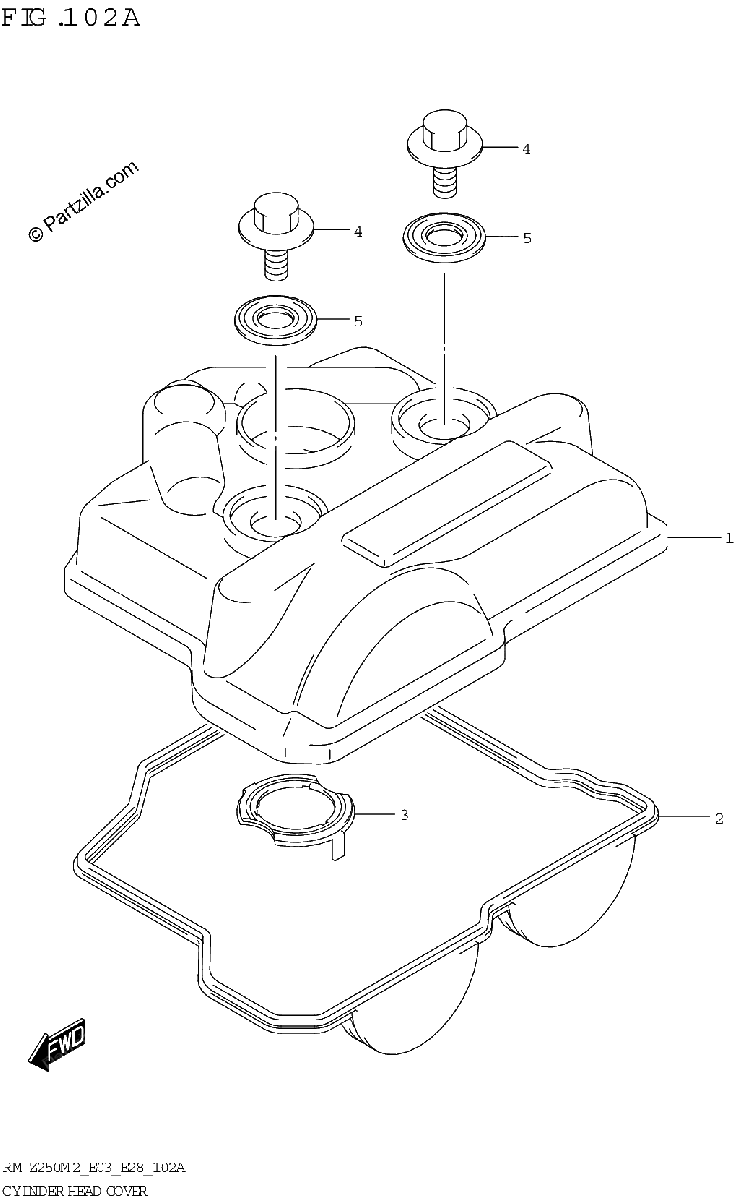 Diagrama de CYLINDER HEAD COVER