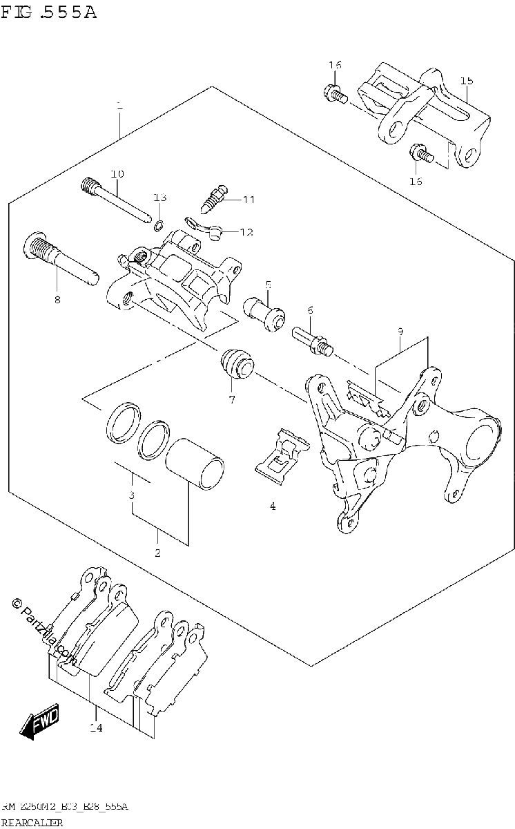 Diagrama de REAR CALIPER
