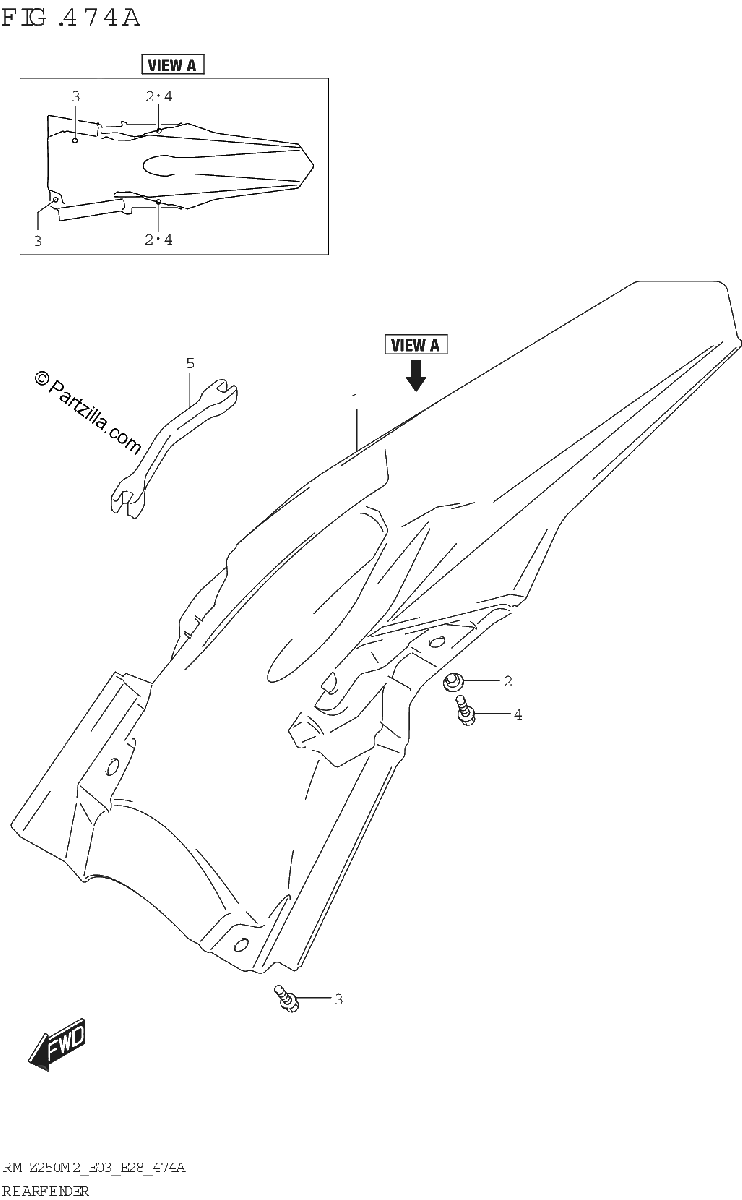 Diagrama de REAR FENDER