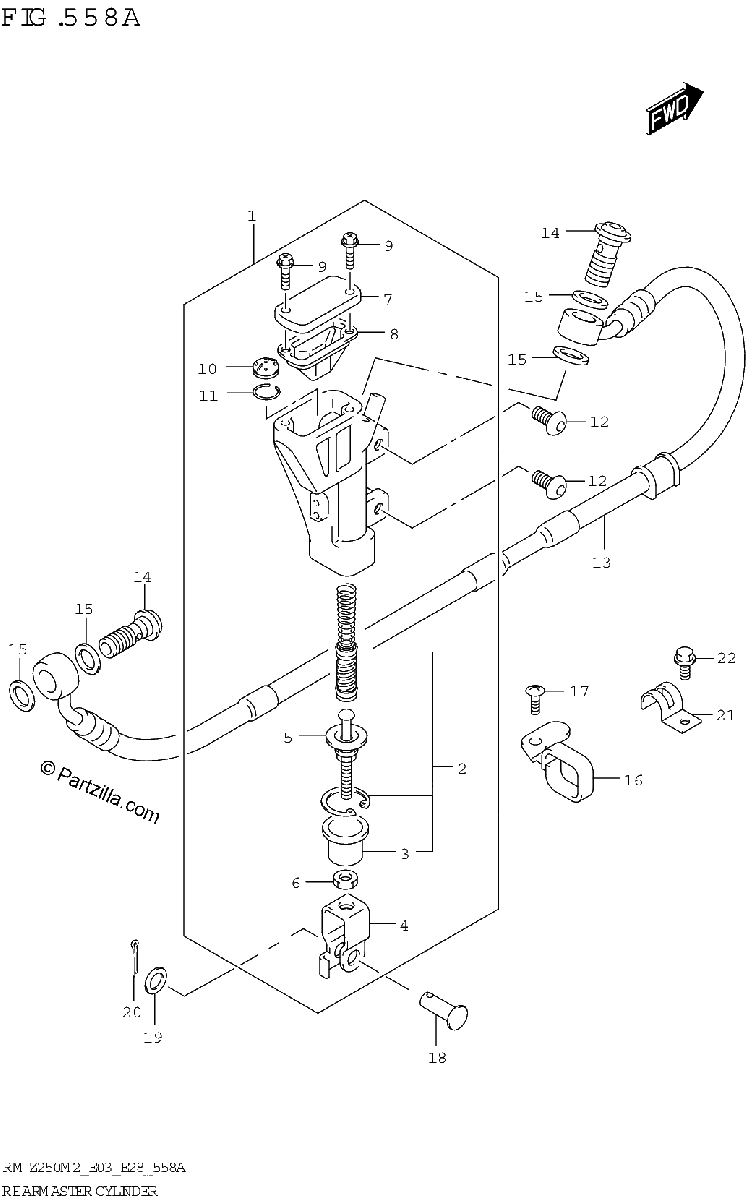 Diagrama de REAR MASTER CYLINDER