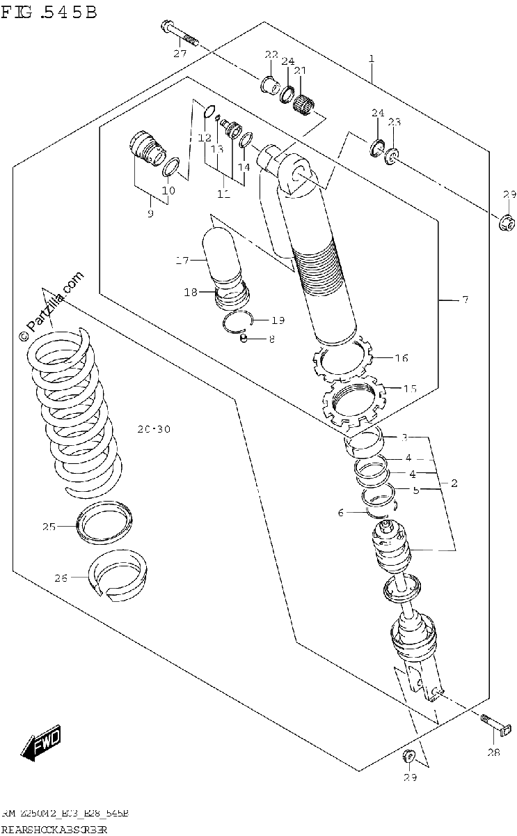 Diagrama de REAR SHOCK ABSORBER