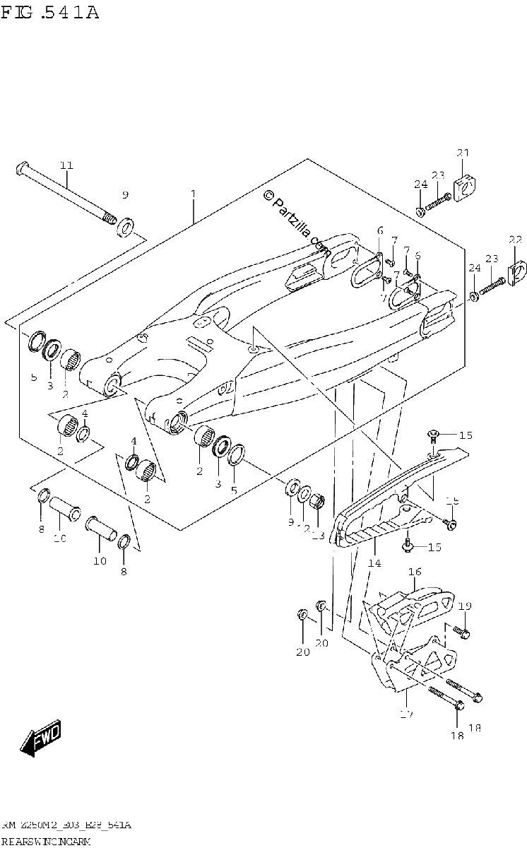 Diagrama de REAR SWINGINGARM