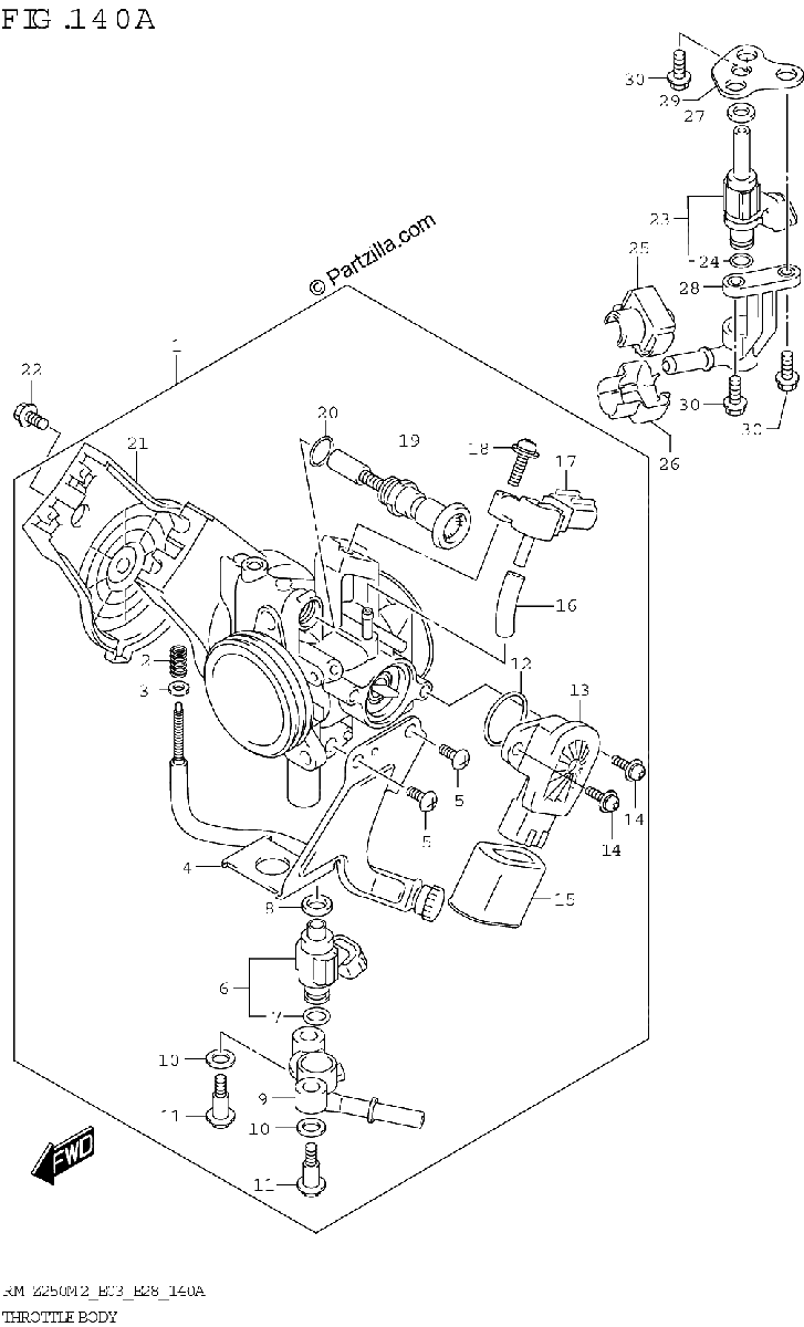 Diagrama de THROTTLE BODY
