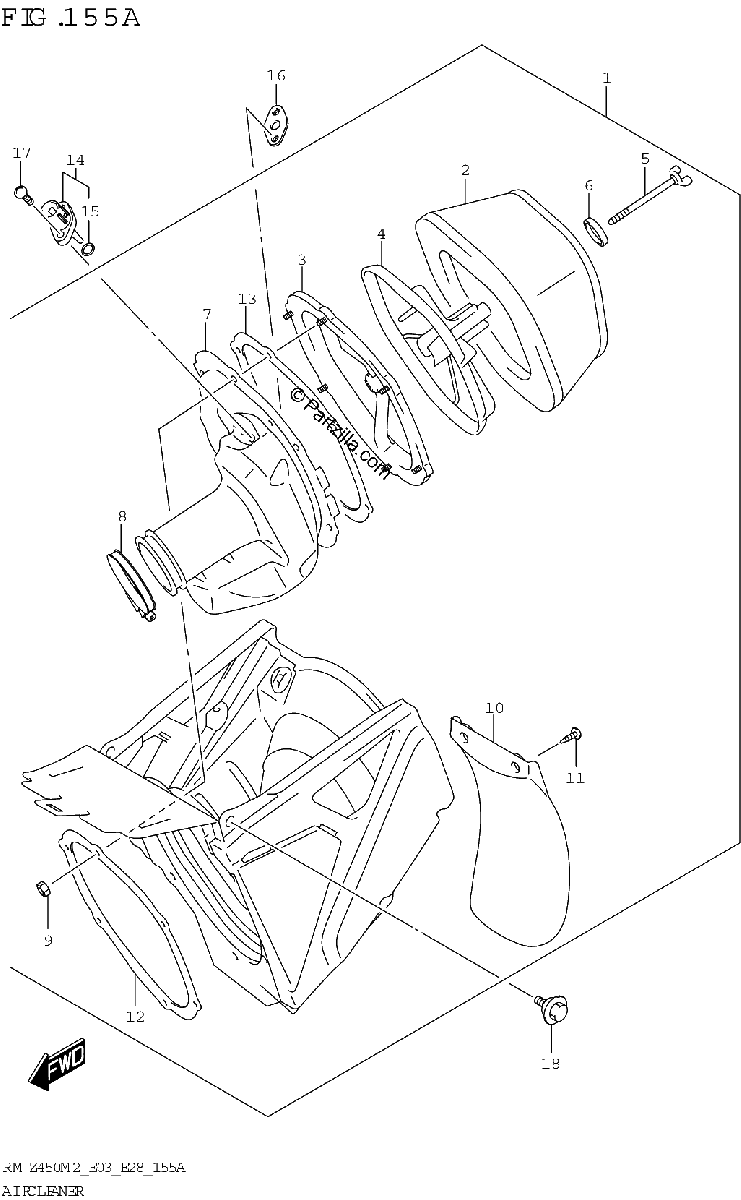 Diagrama de AIR CLEANER